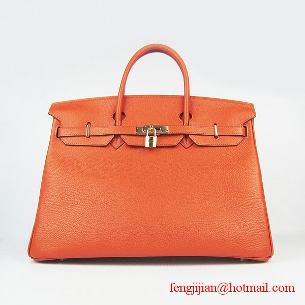 Hermes Birkin 40cm Togo Bag Orange 6099